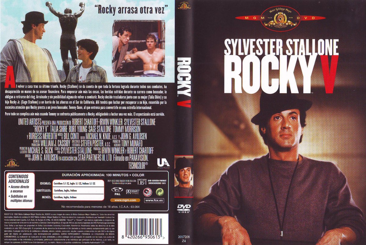 Peliseriescaste's tweet photo. Rocky V (21/12/1990) https://t.co/FISxINZFll