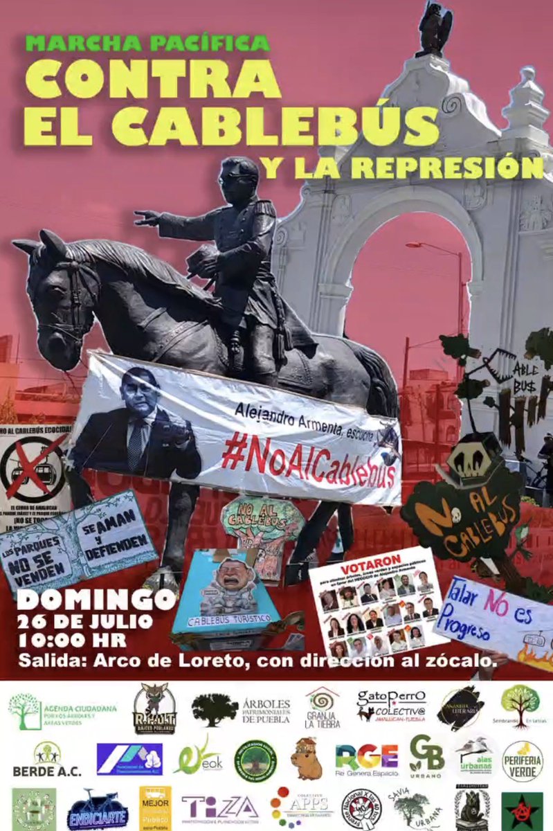_manosxpuebla's tweet photo. #NoAlCableBus
Se invita a todo ciudadano poblano o residente de #puebla a participar en esta marcha contra el ecocidio.
#LCDLFMX https://t.co/EOscfWXbNf