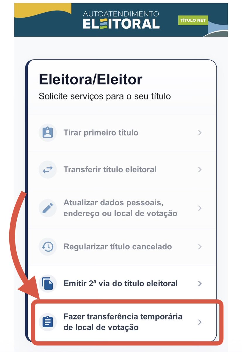 eumilenaburiti's tweet photo. 🗳️VOTO EM TRÂNSITO ‼️

📆   O Prazo vai até 20 DE AGOSTO

🏛️|  Em qualquer cartório eleitoral, com documento oficial com foto, ou pelo autoatendimento no site do TSE👇🏻

https://t.co/A4lEoDk0wm

⚠️‼️ Compartilhe

#eleição2026 https://t.co/QXsSe7DQPI