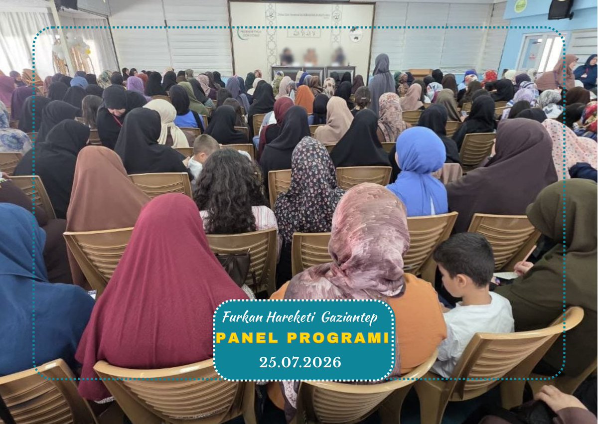 FurkanDerGAntep's tweet photo. Gaziantep Furkan Hareketi mensupları olarak her hafta düzenlediğimiz #TefsirDersi programımızda bu hafta;
"Vahyin Gölgesinde Yetişen Örnek Nesil" konulu panel programımızı gerçekleştirdik.
#PanelProgramı https://t.co/NpwCVU5P6b
