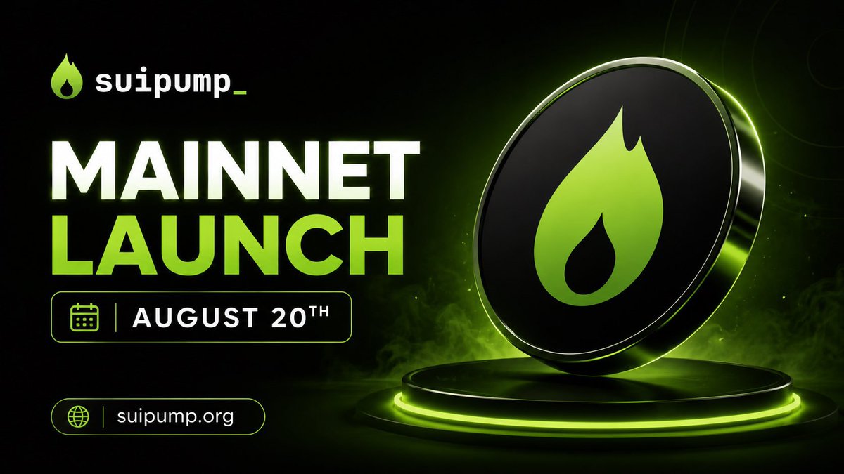 destiny0_2's tweet photo. @SuiPump_SUMP
The countdown is on. β³
Mainnet launches on August 20 and Sui Pump is bringing fair launches, AI trading, buybacks, burns, and creator-first economics to Sui.
Don't sleep on this one. π§π₯
#SuiPump #SuiNetwork https://t.co/95XnNRiMde