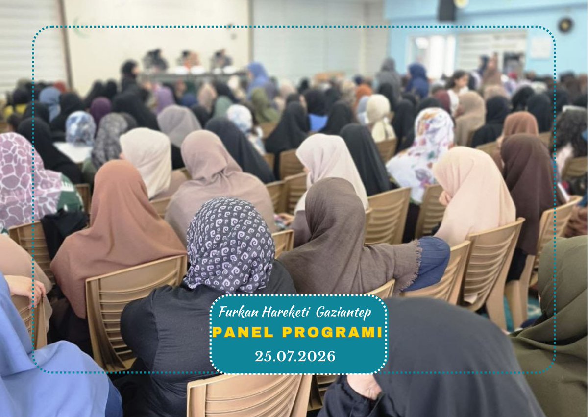 FurkanDerGAntep's tweet photo. Gaziantep Furkan Hareketi mensupları olarak her hafta düzenlediğimiz #TefsirDersi programımızda bu hafta;
"Vahyin Gölgesinde Yetişen Örnek Nesil" konulu panel programımızı gerçekleştirdik.
#PanelProgramı https://t.co/NpwCVU5P6b