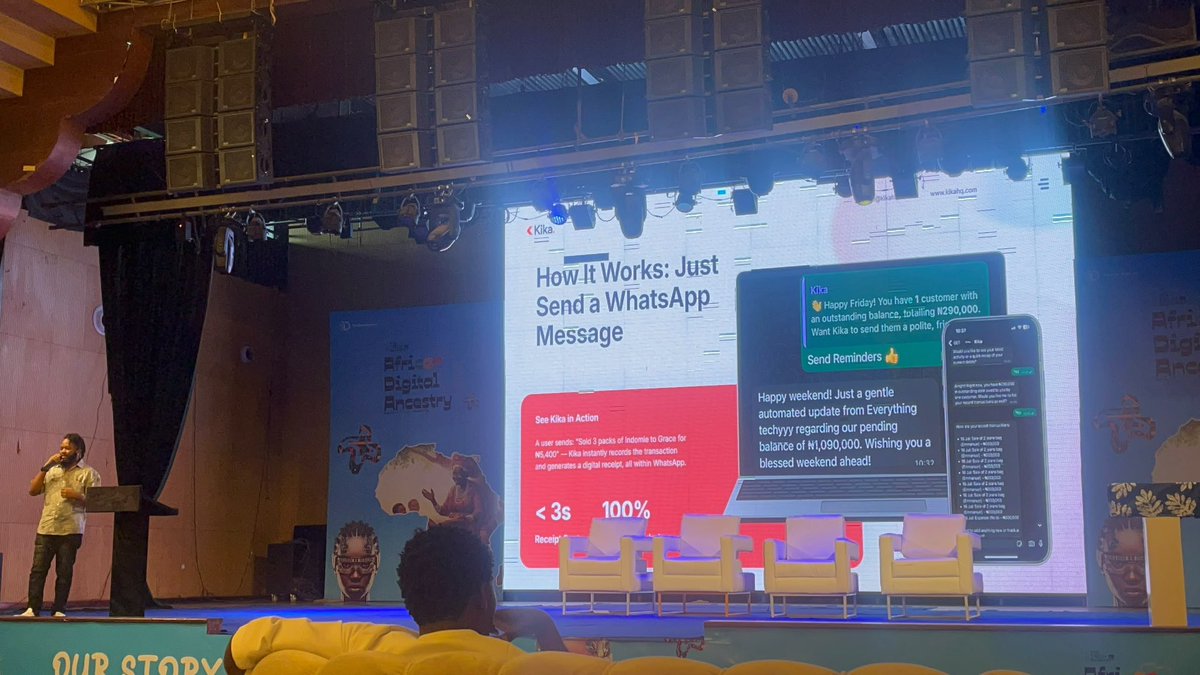 ManLikeSIQ's tweet photo. Delivered a pitch for @use_kika today at the @TDataImmersed Tech Summit 2.0, and the feedbacks were amazing. It showed that Kika is essential and solves a real problem for businesses. Please follow and support us. Na akamu I dey sell oooo. I no fit do am alone https://t.co/jrfKFiJGZL