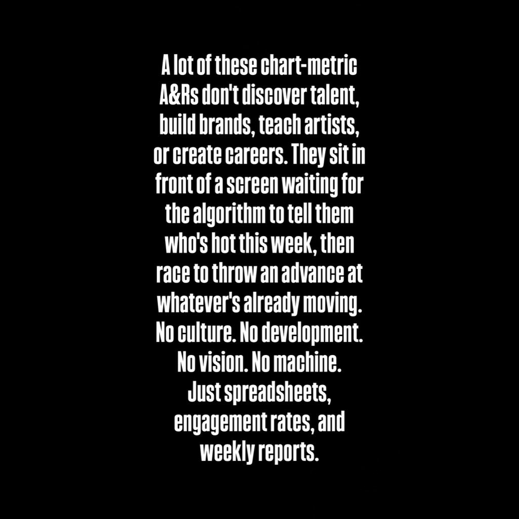 SpratFool's tweet photo. A lot of A&amp;Rs in 2026 are just part of the algorithm… https://t.co/HQmAFFMCbR