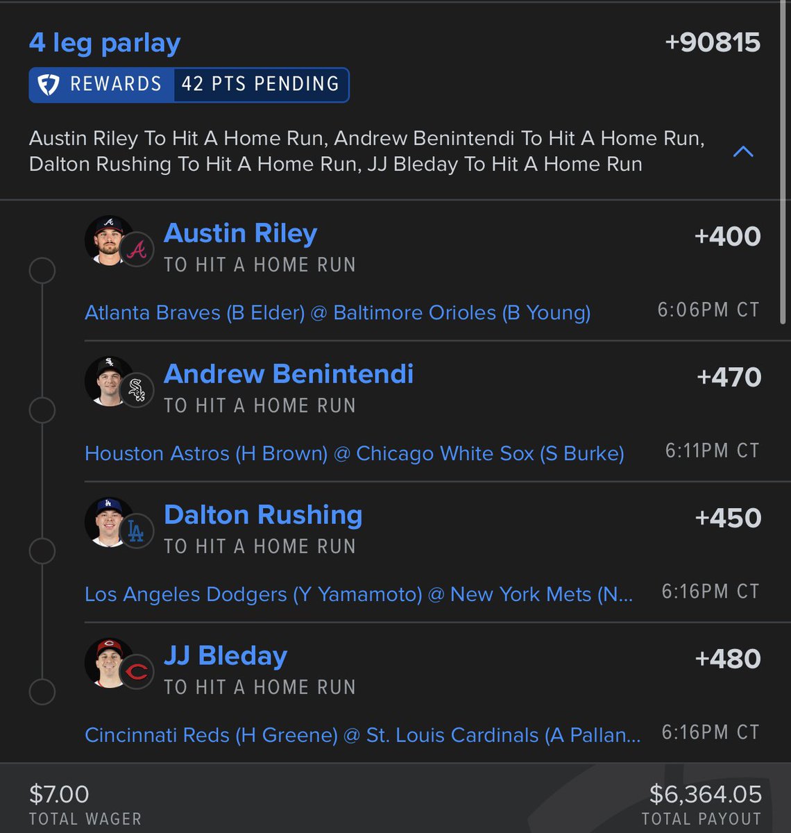 bangbabyt's tweet photo. 💣💰 This might be the biggest $6K opportunity you see today⚾️ @Playbook https://t.co/nRhh7fg7hC