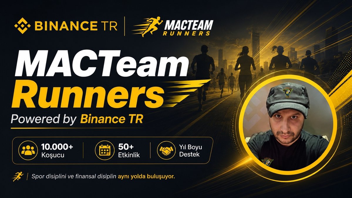 DeNostradameX's tweet photo. 🗣️Herkese selam arkadaşlar. Binance TR yine güzel bir alanda kendisinden söz ettirdi. Türkiye’nin en büyük koşu topluluklarından MACTeam Runners’a yıl boyunca destek olacağını duyurdu.

🏃MACTeam Runners artık yenilenen adıyla yani “Powered by Binance TR” ismiyle koşuyor dostlar.
🏃10.000’den fazla koşucu, 50’den fazla etkinlik ile sabah ve akşam koşularından patika parkurlarına, yarı maratondan ultra trail yarışlarına kadar oldukça kapsamlı bir yolculuk sizleri bekliyor arkadaşlar.

🧙Bence bu iş birliğinin en güzel tarafı, spor disipliniyle finansal disiplin arasındaki güçlü bağı göstermesi. 
🧙Çünkü hem maratonda hem de finansal hedeflerde başarı anlık kararlarla değil, planlı, sabırlı ve tutarlı adımlarla geliyor.

💛Binance TR’nin yalnızca dijital varlık dünyasında değil, spor ve sağlıklı yaşam alanında da toplulukları desteklemesini oldukça değerli buluyorum. 
🖤Fiziksel, zihinsel ve finansal dengeyi bir araya getiren uzun vadeli bir iyi yaşam kültürü oluşturulması gerçekten güzel bir vizyon diye düşünüyorum.

🗣️Kısacası dostlar hedef ne olursa olsun önemli olan doğru planı yapmak, tempoyu korumak ve vazgeçmeden yola devam etmek. Peki sizler ne düşünüyorsunuz merak ediyorum. Ayrıca henüz Binance TR'ye kayıt olmadıysanız aşağıya link bırakıyorum

🔗https://t.co/72SAm0Wlkf

⚠️Bildiğiniz üzere paylaşımlarım yatırım tavsiyesi değildir. #DYOR #işbirliği 
Binance Square ve CMC paylaşımım ise 👇
(Not: BinanceSquare ve CMC'den de beni takip edebilirsiniz)

🔗https://t.co/3KqiAAJ15R
🔗https://t.co/lz6l1EjtL8