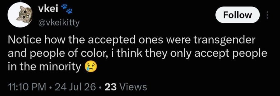S3L3NI3's tweet photo. The concept of saying this abt the badge holders even tho this community is known for encouraging inclusivity for minority groups, meaning that obviously a lot of people here are part of a minority group... 💀 https://t.co/fB1M5LlnYK