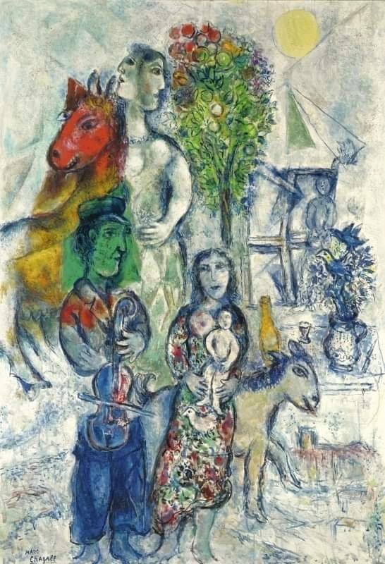 FedericoHeuer's tweet photo. Familia 1971. 
Marc Chagall. 
Colección privada. https://t.co/Tm5Z8O0ZWP