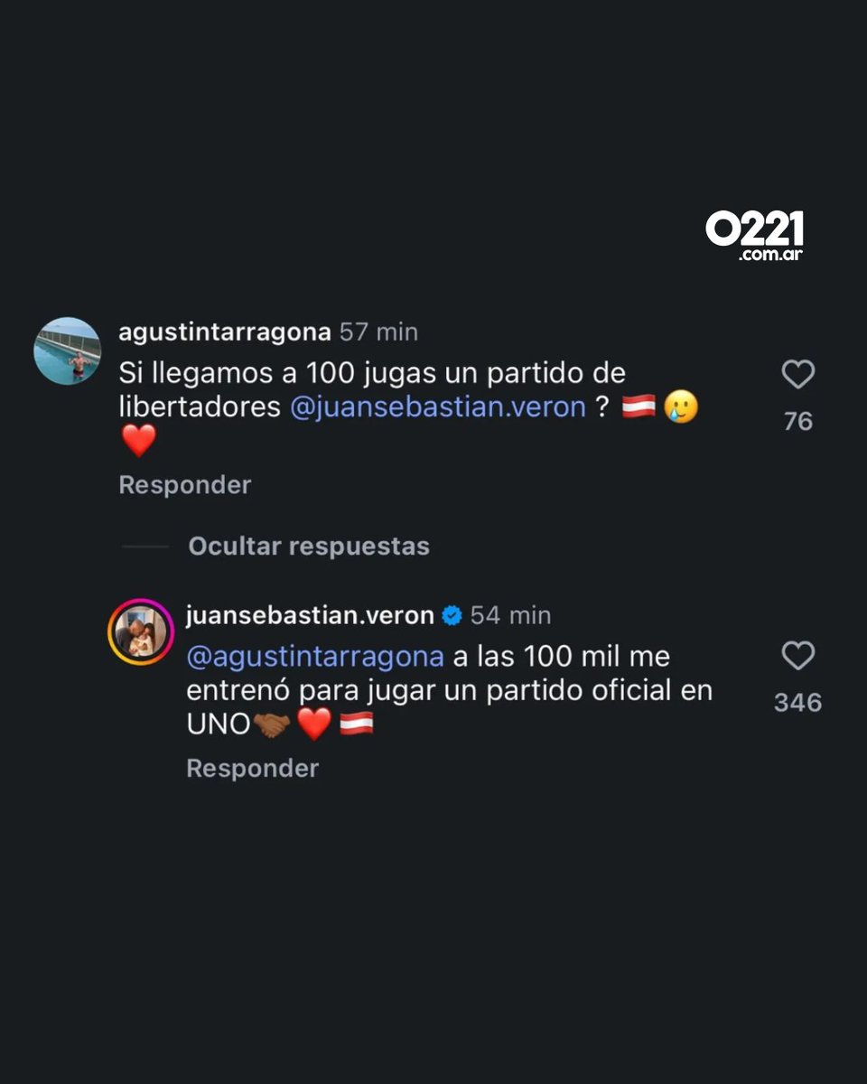 0221comar's tweet photo. #EDLP 🦁 Juan Sebastián Verón revolucionó a los hinchas de Estudiantes con una promesa tras el lanzamiento de la campaña para llegar a los 100.000 socios. "A los 100.000 me entreno para jugar un partido oficial en UNO", respondió en X ante el desafío de un fanático. #EDLP

⚽ La Brujita hizo el anuncio luego de la presentación de la campaña institucional, que busca alcanzar los 100.000 socios antes de 2030. Hoy el Pincha tiene casi 60.000 asociados y apunta a llegar a 70.000 en 2026. #EDLP

🏟️ La respuesta del presidente albirrojo se volvió viral y alimentó la ilusión de los hinchas, que sueñan con volver a verlo dentro de una cancha si el club cumple el ambicioso objetivo.