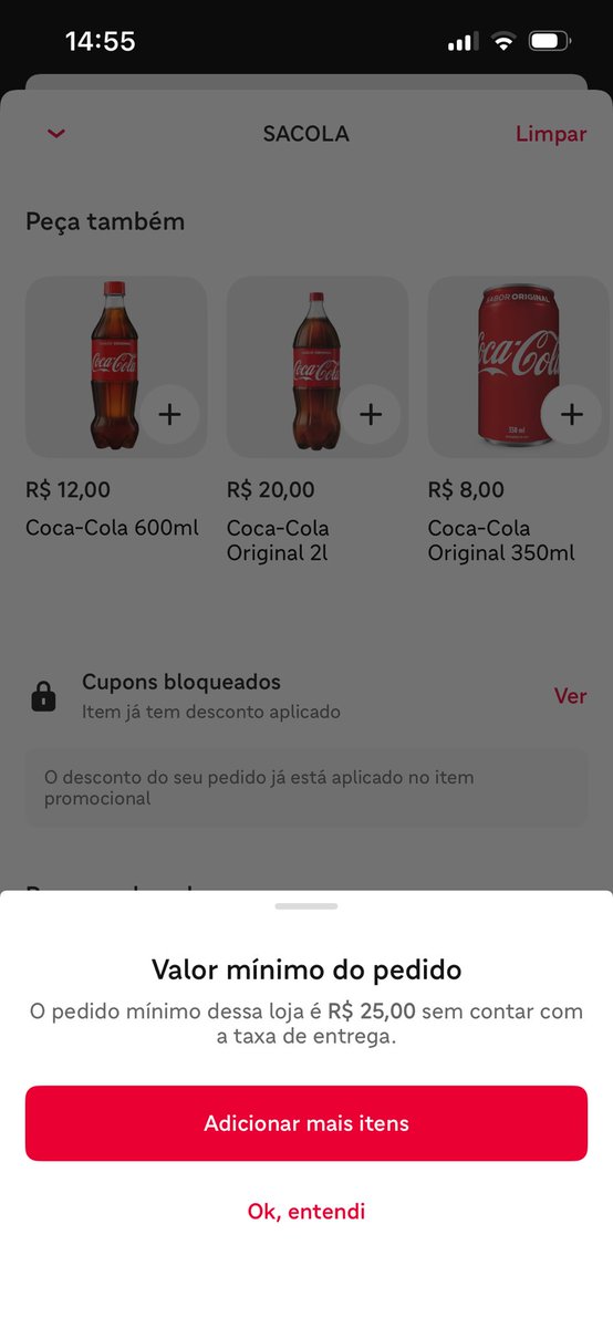 luhannay's tweet photo. Isso mesmo iFood, coloca várias taxas e pedidos mínimos 🤡🤡🤡🤡🤡 https://t.co/JWLS5JRc2J