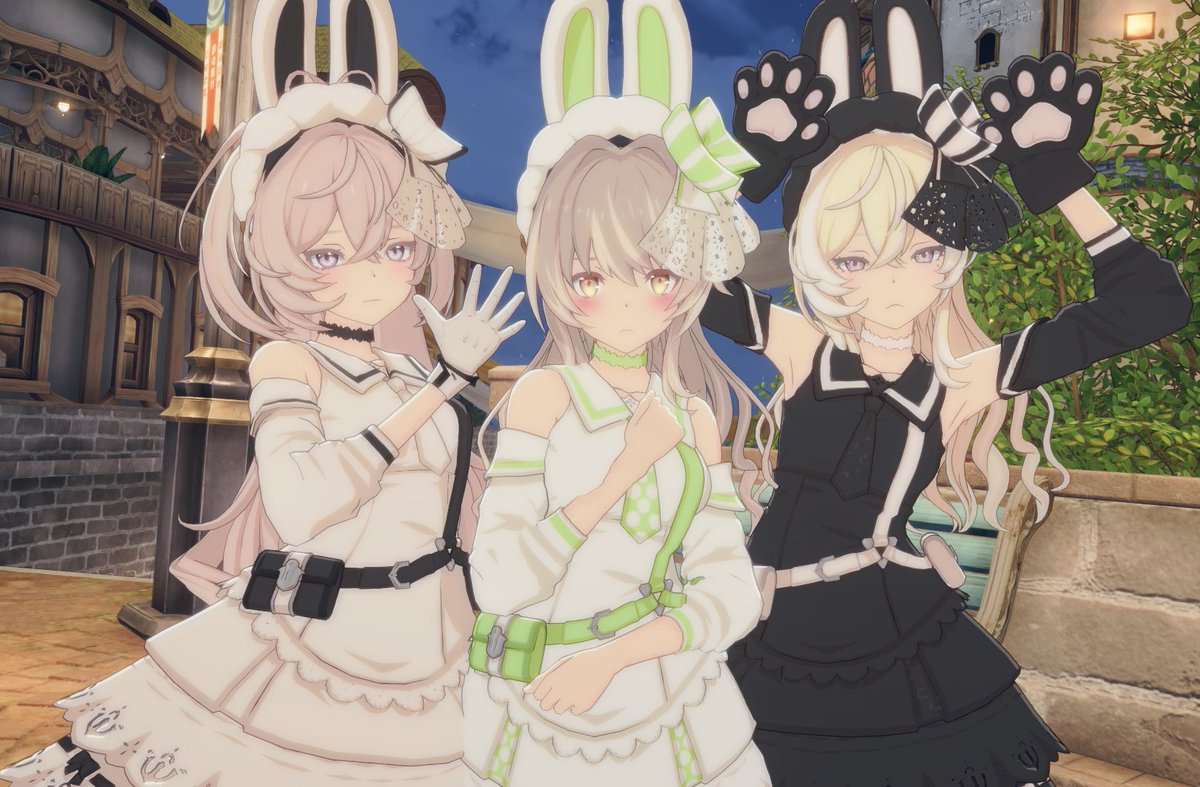 Rchu_u's tweet photo. 深夜に酔っ払ってうさみみリボンを布教しまくってた
染色ハラスメントはしてません
みんなかわいい🐰🎀

 #スタレゾSS https://t.co/2ytWes73fA
