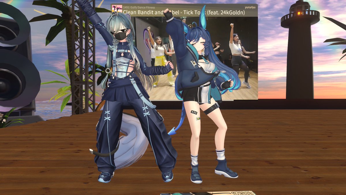 Skechobi's tweet photo. #vrchat
■ワールド名
PyPyDance
https://t.co/YPcY5k0pR3

尻を叩ける、というギミックを持つアバターと共演。インスタンスに乾いた打撃音が響く。

■同行者
@orangeyururiyu https://t.co/T54dwotcYV