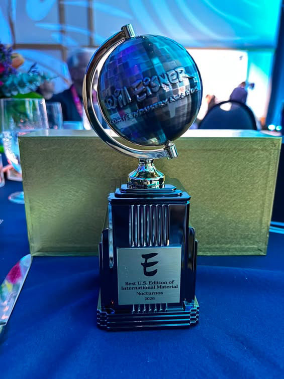 lauraperezgr's tweet photo. Today is my birthday and Nocturnos won the Eisner Award for Best U.S. Edition of International Material! 😱 Thanks so much for the photo @fantagrothics 
Thanks @eisnerawards, what a special day!
Thanks @fantagraphics for believing in my stories, and thank you @Astiberri ! https://t.co/xDTmkGHBR9