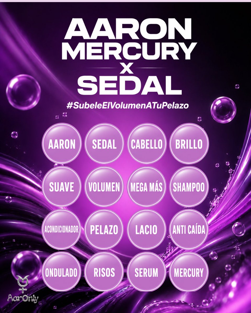 TEAMAARONLY's tweet photo. TENDENCIA 🗣️

Aarón está en colaboración con Sedal y hay una dinámica del 25 de julio al 7 de agosto. Vayan a su TikTok para ver los requisitos. 💁🏻‍♂️

Usen las palabras en la tablita con la siguiente frase + hashtag: 

AARON MERCURY X SEDAL
#SubeleElVolumenATuPelazo

#AaronMercury https://t.co/HW7HTvzpb5