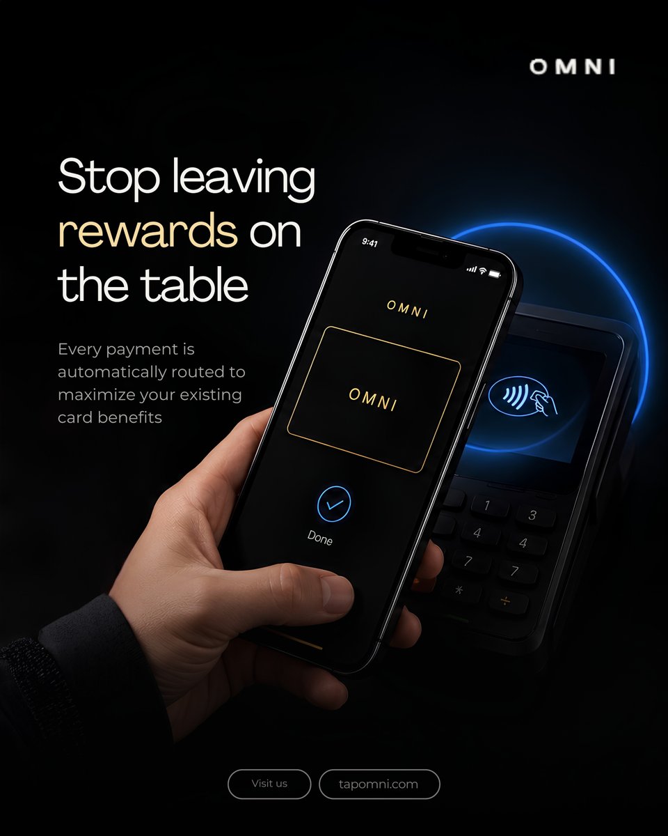 tapomni's tweet photo. Every transaction made blindly is lost value. OMNI calculates the perfect card routing in real time so you do not have to. 🧠💼 Efficiency at its absolute peak.

Join the waitlist at https://t.co/teiYBspFFE 

#tapomni #automaticoptimization #smartmoney #frictionlesspayments https://t.co/QKroP4DUn3