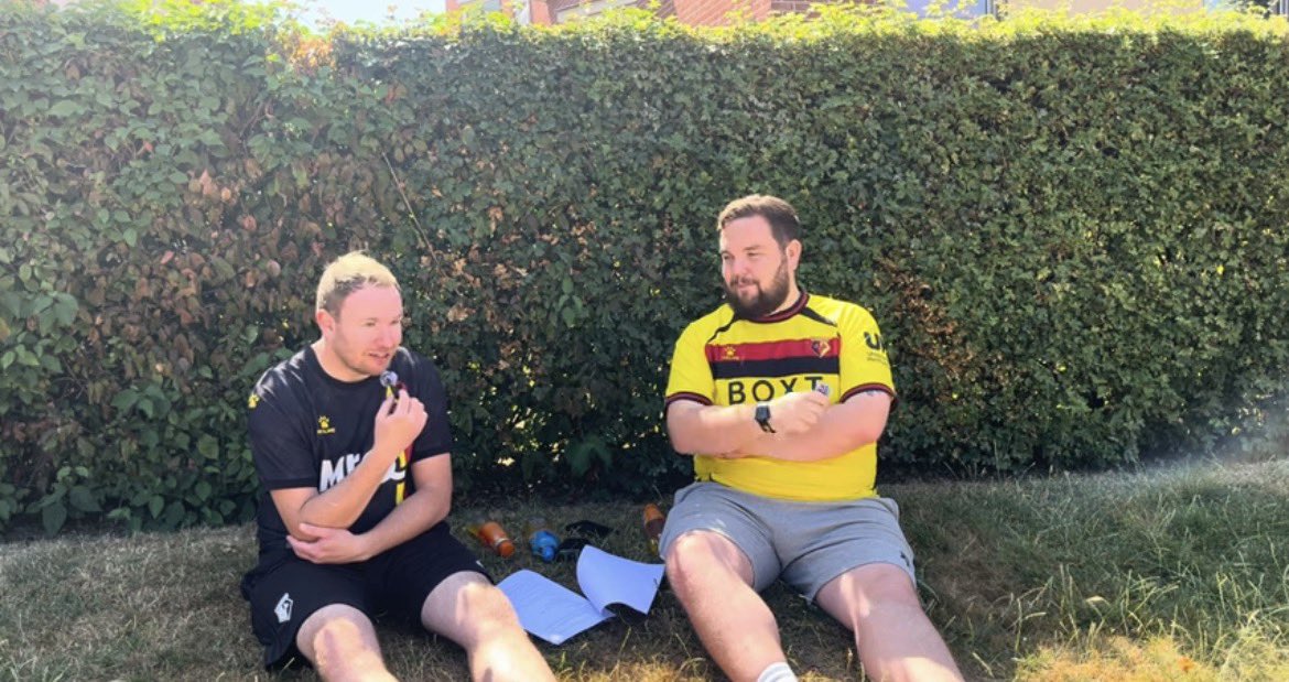MikeDuffy_31's tweet photo. Always good to meet up with @benaiton23.

Very rarely get to do so outside of Watford games.

Jersey Farm ParkRun done &amp; then a VOTV episode in person done.

Good Saturday all round 🐝 🏃🏻‍♂️ https://t.co/5qQTABYGgX