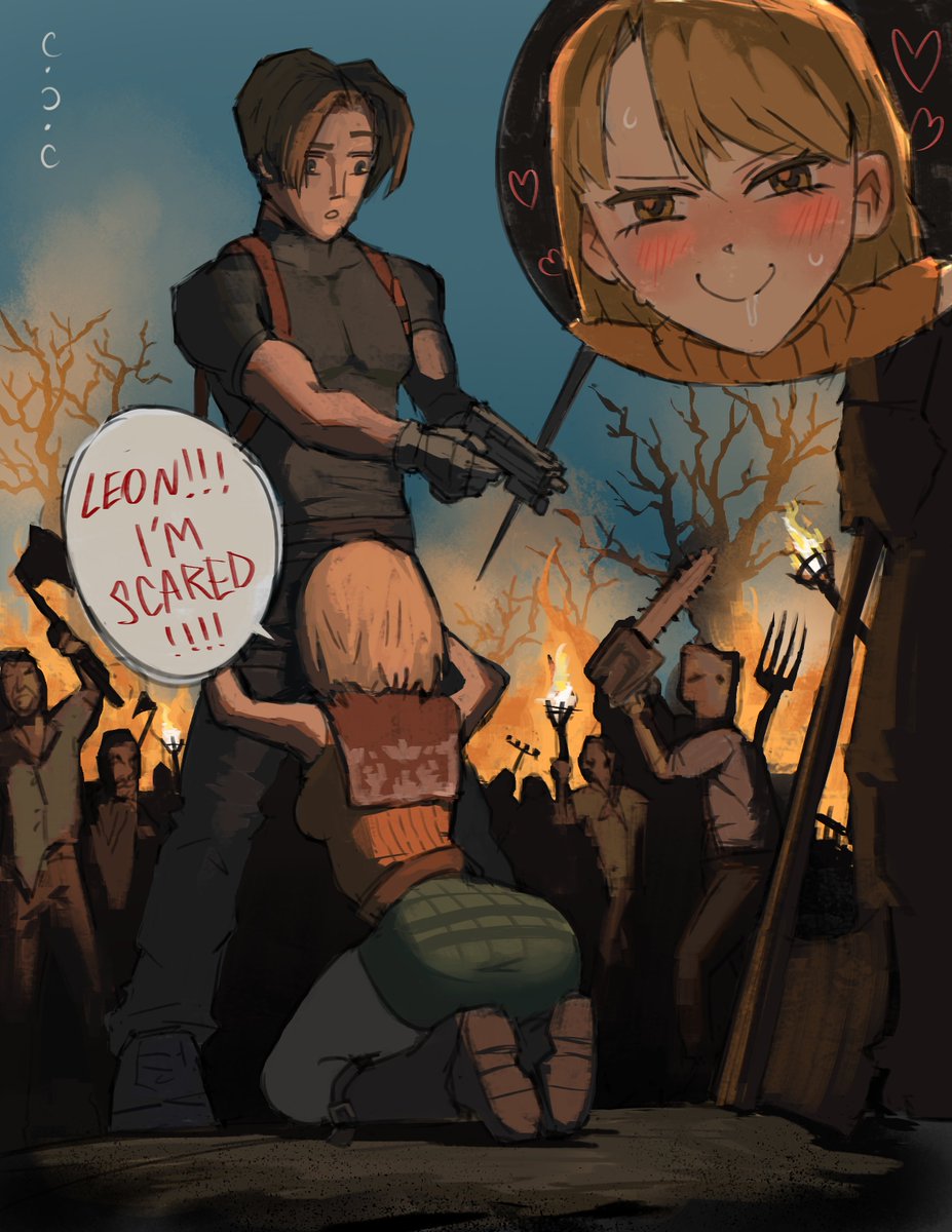 cherrcolour's tweet photo. The smartest way to get the super-agent's attention

#ResidentEvil #LeonandAshley #RE4 #ResidentEvil4 #LeonKennedy https://t.co/oFcVuYG8Bm