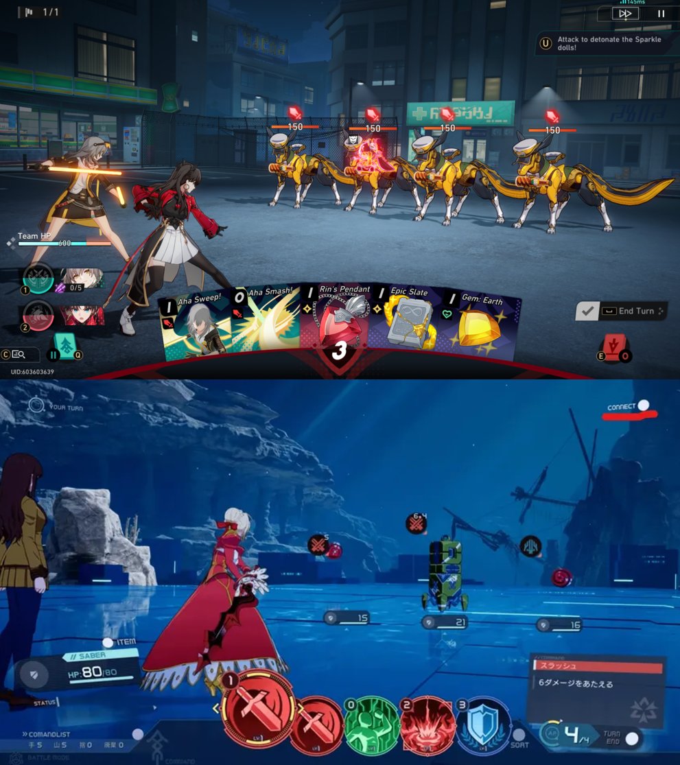 HassanJoestar's tweet photo. The new combat system of the collab seems inspired by Fate/Extra Record.

Makes me want to play the remake more https://t.co/1HcYVDzNd3