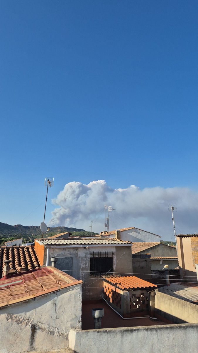 MichyCastilloM's tweet photo. @BombersDipcas Estamos en Quart de les valls y lo podemos ver porque es la montaña contigua a nuestro pueblo. https://t.co/syW302qI57