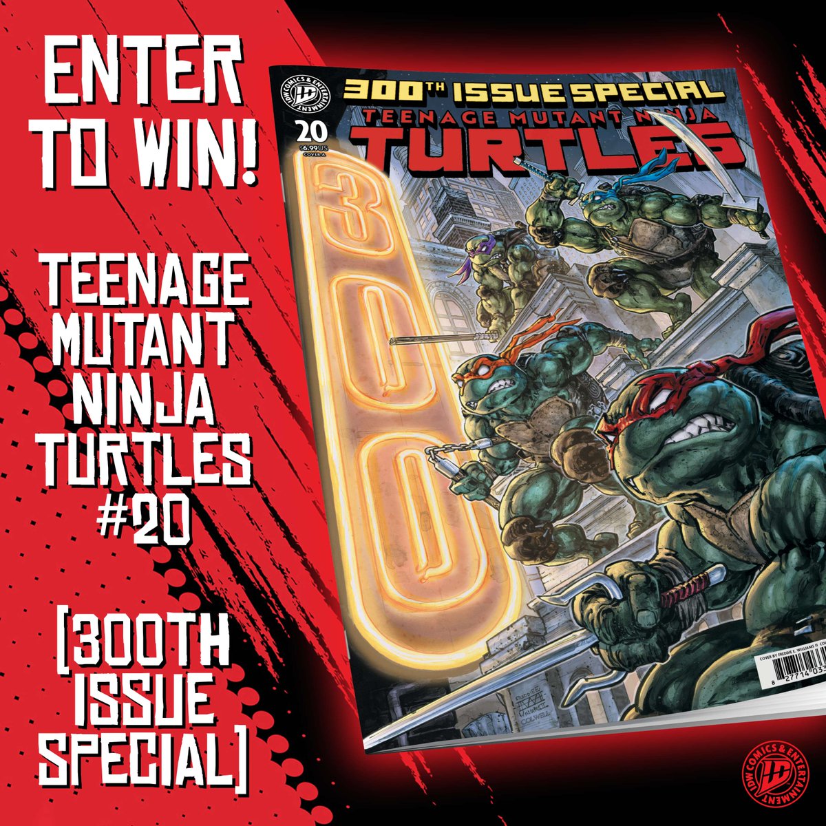 IDWPublishing's tweet photo. COWABUNGA! To celebrate the release of this shell-tacular milestone, we're giving away 20 FREE copies of TMNT #20 (300th Issue Special)! Enter to win your chance to own a piece of Turtles history 3️⃣0️⃣0️⃣

https://t.co/IFKIRkh7Zn https://t.co/995plLBFI0