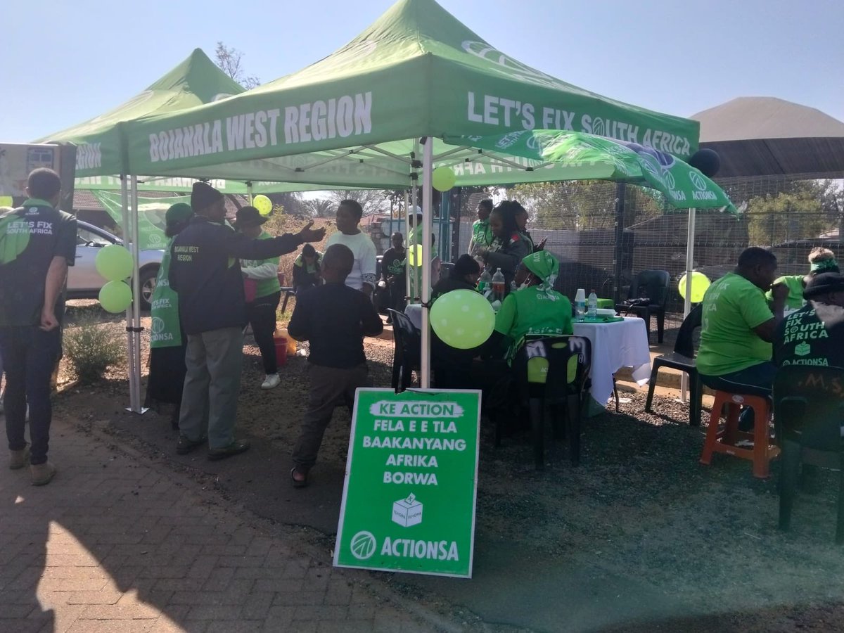 ActionSA_NW's tweet photo. Geelhout Park Ward 8, Rustenburg Municipality, continues to grow.
A united campaign led by RCM Meriam Maboke, Cllr Malebogo, Cllr Ilse, CC Sydney, BCs Dolly, Willie and Suzen, together with members from Ward 30 (Bethanie & Modikwe), Ward 7 (Lefaragatlha), Ward 1 (Borolelo) and Ward 42 (Geelhout Park), resulted in 16 new ActionSA members being registered.
Less talk. More Action. 💚