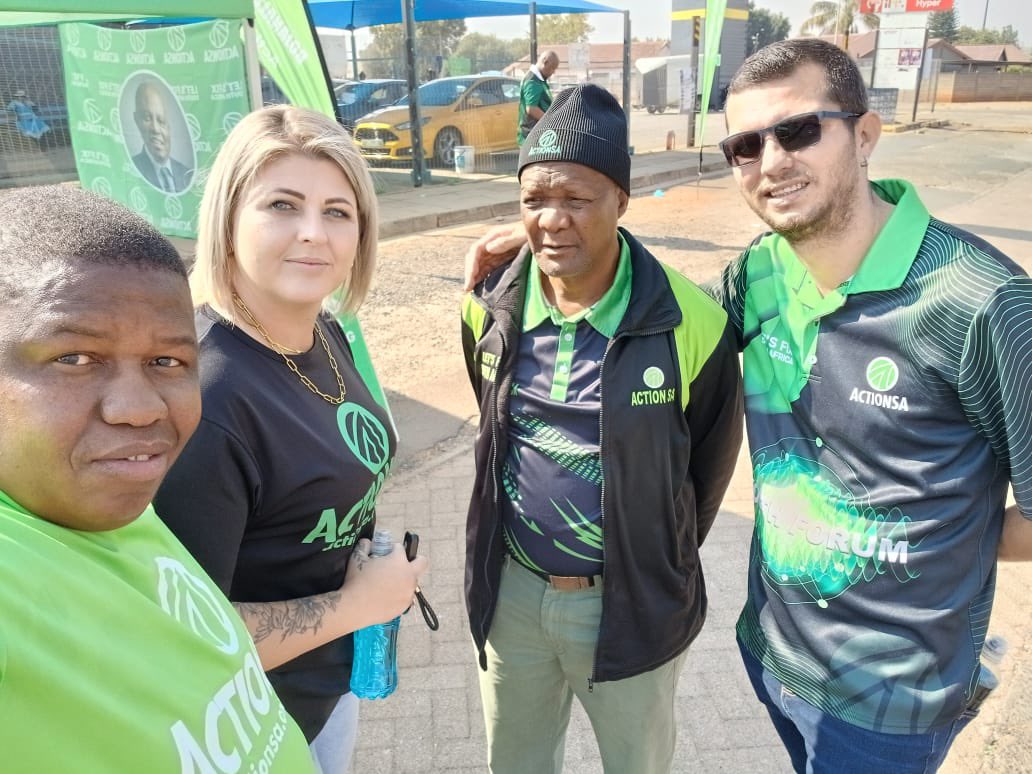 ActionSA_NW's tweet photo. Geelhout Park Ward 8, Rustenburg Municipality, continues to grow.
A united campaign led by RCM Meriam Maboke, Cllr Malebogo, Cllr Ilse, CC Sydney, BCs Dolly, Willie and Suzen, together with members from Ward 30 (Bethanie & Modikwe), Ward 7 (Lefaragatlha), Ward 1 (Borolelo) and Ward 42 (Geelhout Park), resulted in 16 new ActionSA members being registered.
Less talk. More Action. 💚