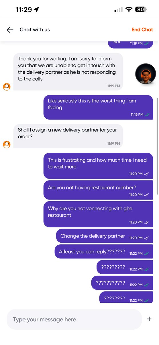AashiMittal18's tweet photo. @SwiggyCares @Swiggy When i was waiting it was nothing to you when you guys are waiting you put chat on hold like seriously???? Worst platform @Swiggy 

I dont want this order now you take money of the order an enjoy. This i can not accept https://t.co/F55KeSswv0