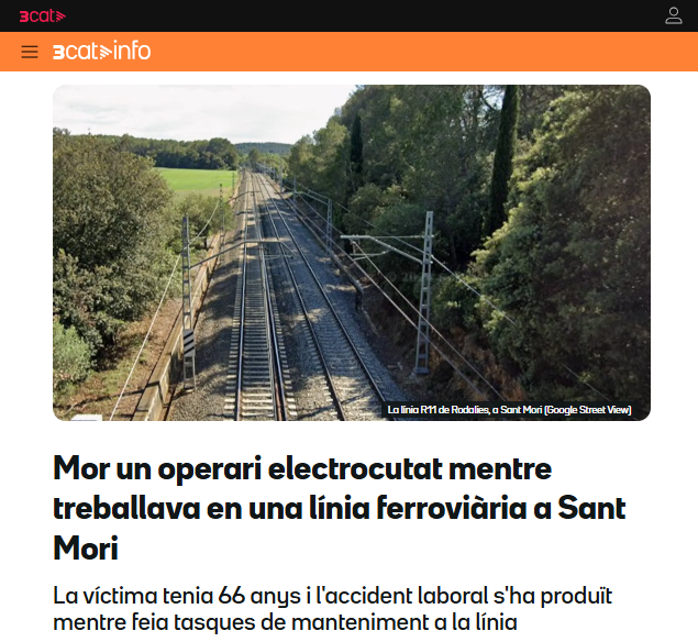 Terra_Futur's tweet photo. Tasques de manteniment a la catenària amb 66 anys?
No sé, diria que ja hauria d'estar jubilat. EPD.😕 https://t.co/t15wEbGyDb