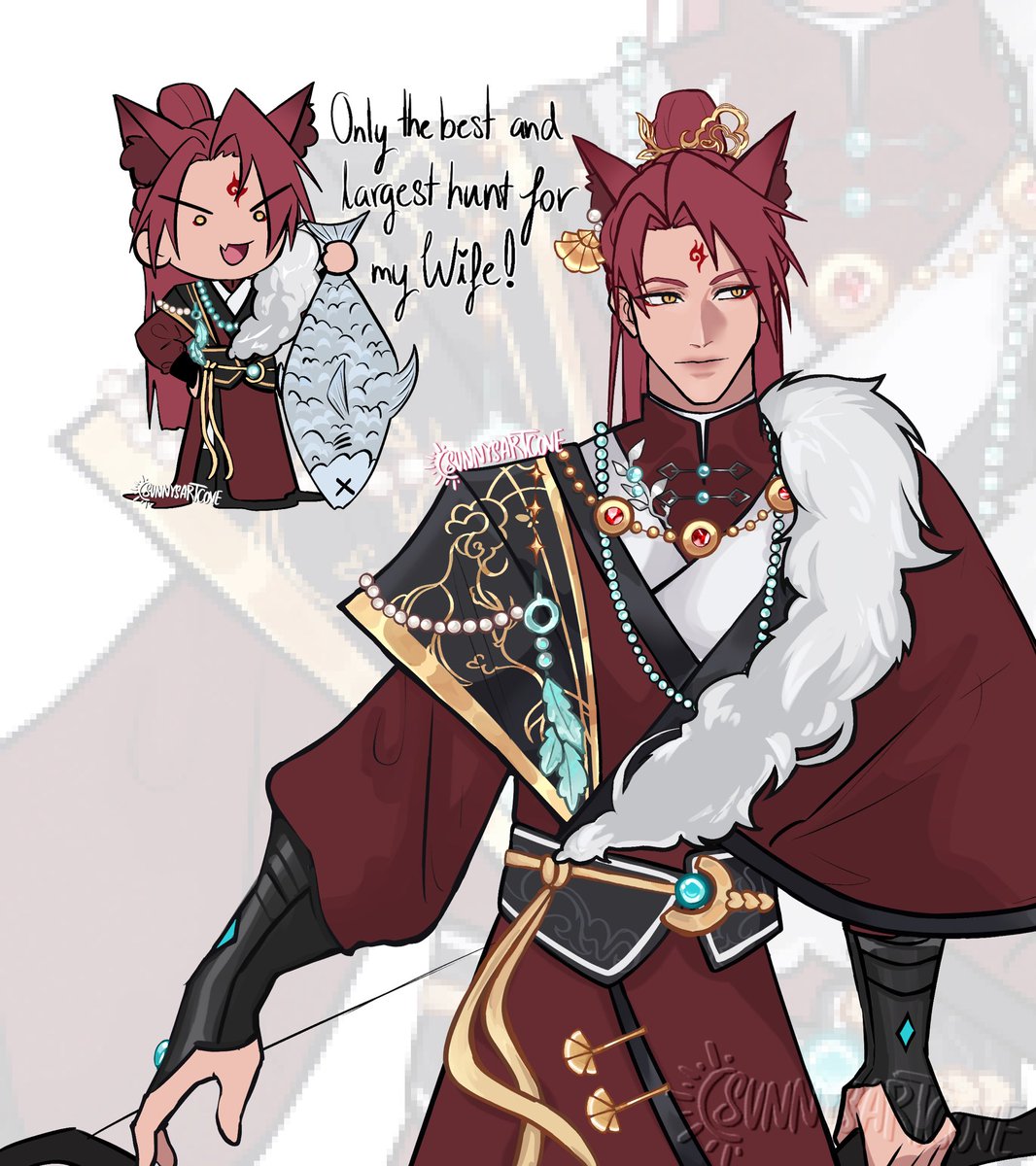 Sunnysartcove's tweet photo. Valko in Traditional Chinese clothes ✨ https://t.co/jqYIz79M72