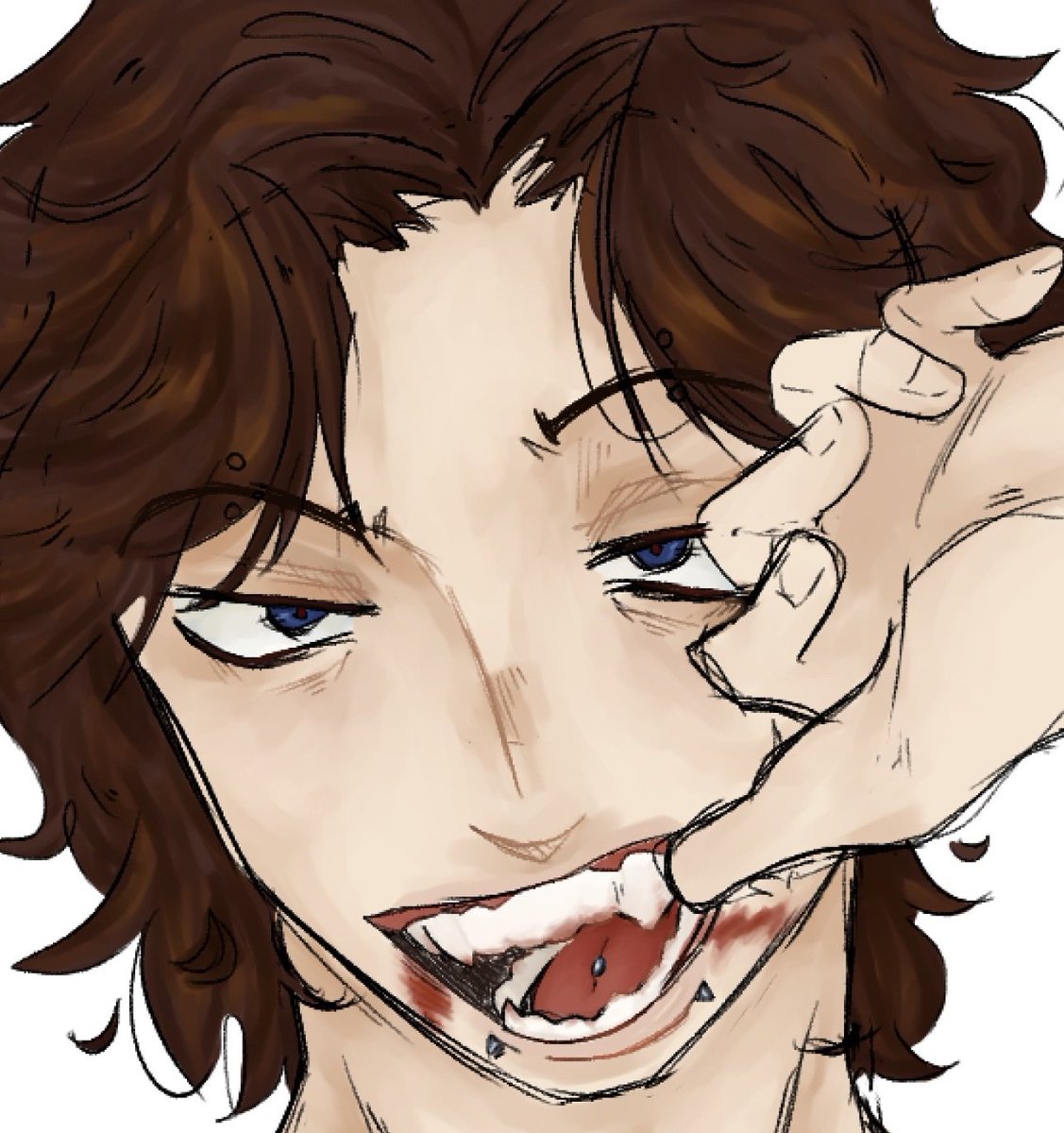 TheV0idBeckons's tweet photo. @DomsJustDrawing My asshole son, probably one of my most developed OCs honestly lore-wise 😭 https://t.co/KzoxRntNU0
