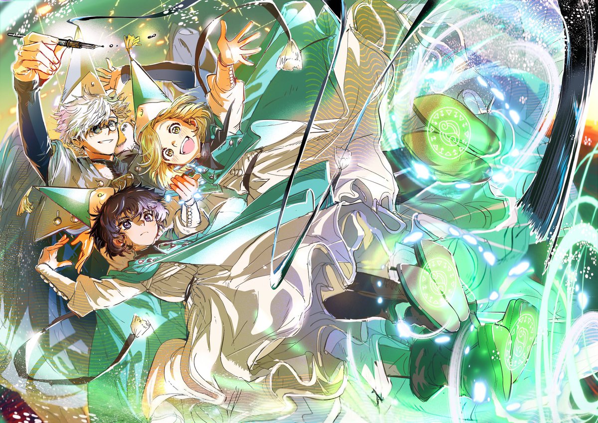 Mosule_'s tweet photo. I love this illustration Tsurumaikada drew for WHA so much https://t.co/loTW0iNolJ