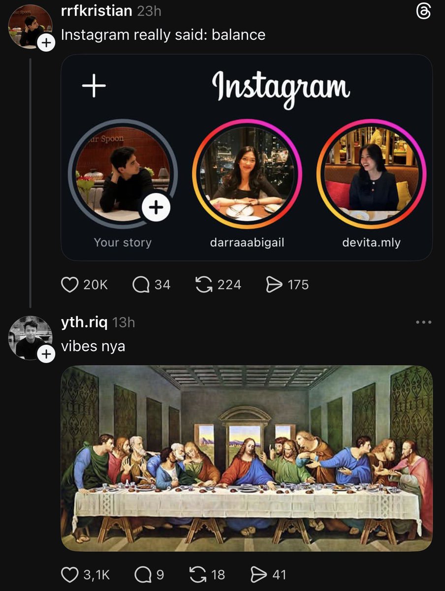 kresbung's tweet photo. The Last Supper menunya sup asparagus kepiting https://t.co/NDUMhamgDo
