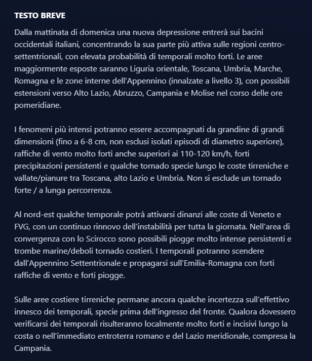 Italia24HLive's tweet photo. 🟣ATTENZIONE: PRETEMP emette una previsione di pericolosità di livello 3 [massimo], per domani, sull'Italia centro-settentrionale.

Possibili violenti temporali con grandine di grosse dimensioni, intense precipitazioni e venti anche superiori ai 110-120 km/h. https://t.co/TVDY6W1Hge