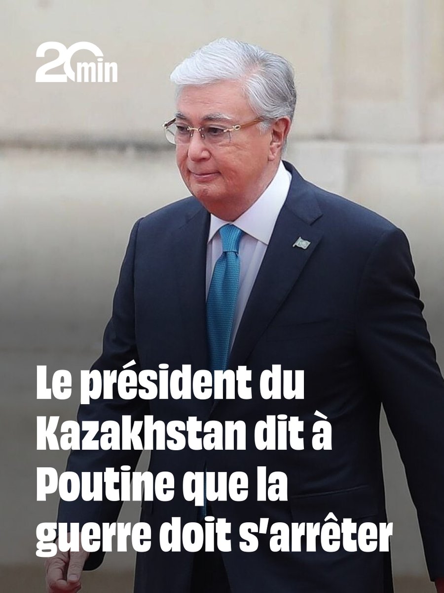 20Minutes's tweet photo. Kassym-Jomart Tokaïev s’est adressé au maître du Kremlin à l’occasion de l’ouverture d’un sommet de coopération entre les deux pays dans la ville sibérienne d’Omsk
➡️ https://t.co/WKfUJfxxkn https://t.co/EcksVJcAOx