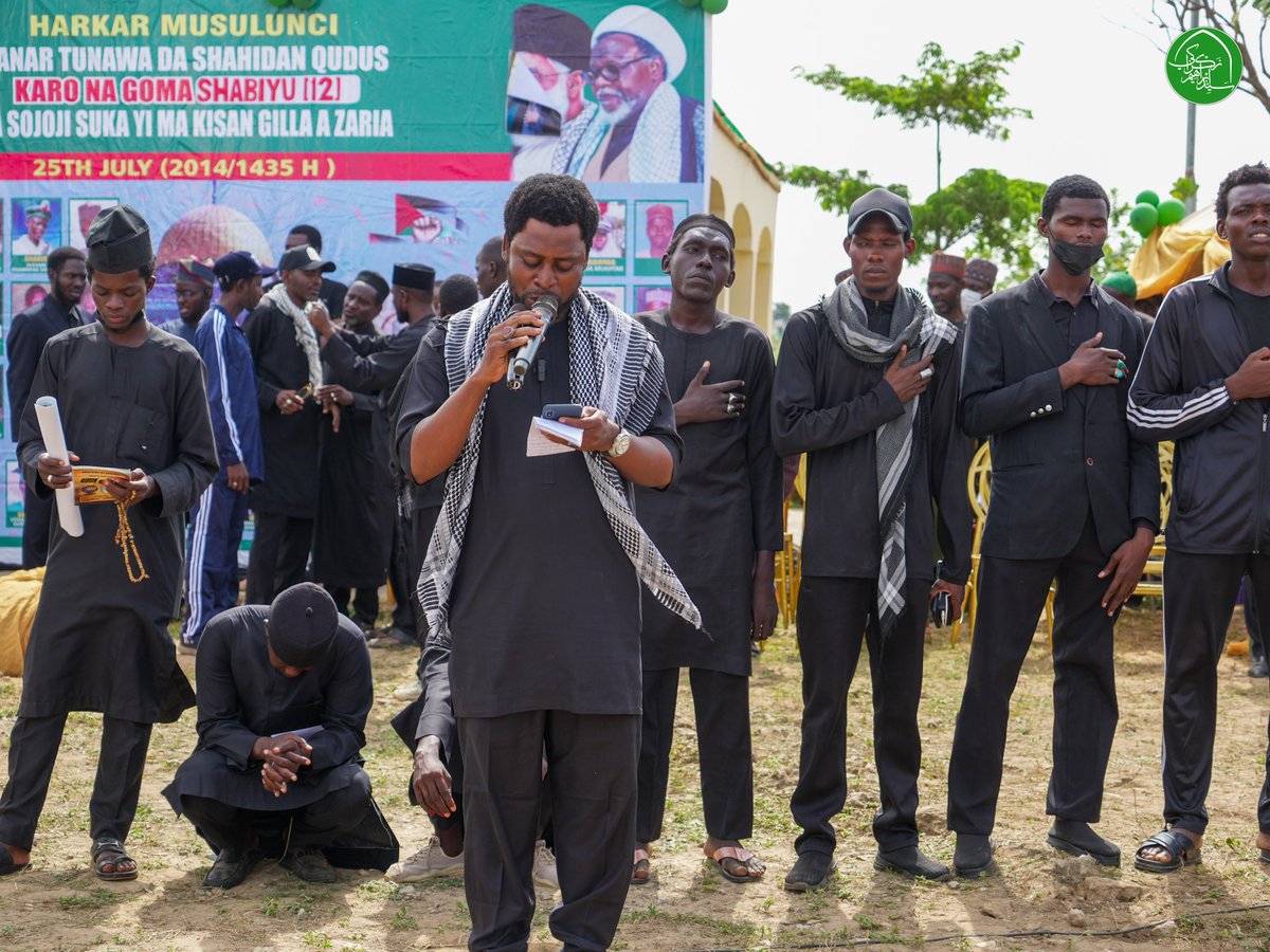 SZakzakyOffice's tweet photo. Leader Sheikh Ibraheem Zakzaky (H) delivered a remark as the Islamic Movement commemorated the 12th anniversary of the International Quds Day Zaria Massacre today, 25 July 2026, at Darur Rahma on the outskirts of Zaria.

In his speech, the leader began by reminding the audience of the events of Ashura, the martyrdom of Imam Hassan al-Mujtaba (AS), which is commemorated during the month of Safar, the forthcoming Arba'een trek, and the recently concluded funeral ceremony of Martyr Imam Khamenei (QS).

He stated that the purpose of the gathering was to commemorate the massacre committed by the Nigerian Army 12 years ago, during which participants in the International Quds Day procession were, according to him, attacked without provocation. The leader recounted how the International Quds Day procession began in Zaria several years ago before spreading to other major cities across Nigeria.

The leader said the purpose of the procession is to stand against injustice and oppression, citing the suffering of the Palestinian people under Zionist occupation for more than 70 years.

He also condemned the Zionist occupiers, the United States, and their Nigerian proxies, who are always attacking us during various religious processions and gatherings. He further declared that such actions would not frighten the movement, saying every one of us remain prepared to sacrifice their lives in this struggle for justice.