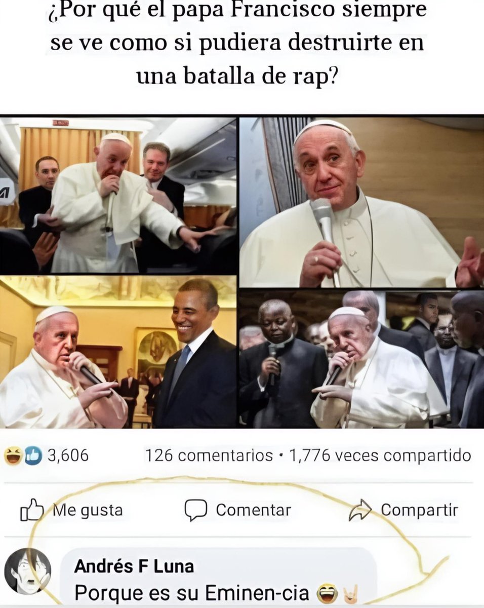 Dios_0ficial's tweet photo. Tenía flow el Bergoglio. https://t.co/Sn1q85s88h