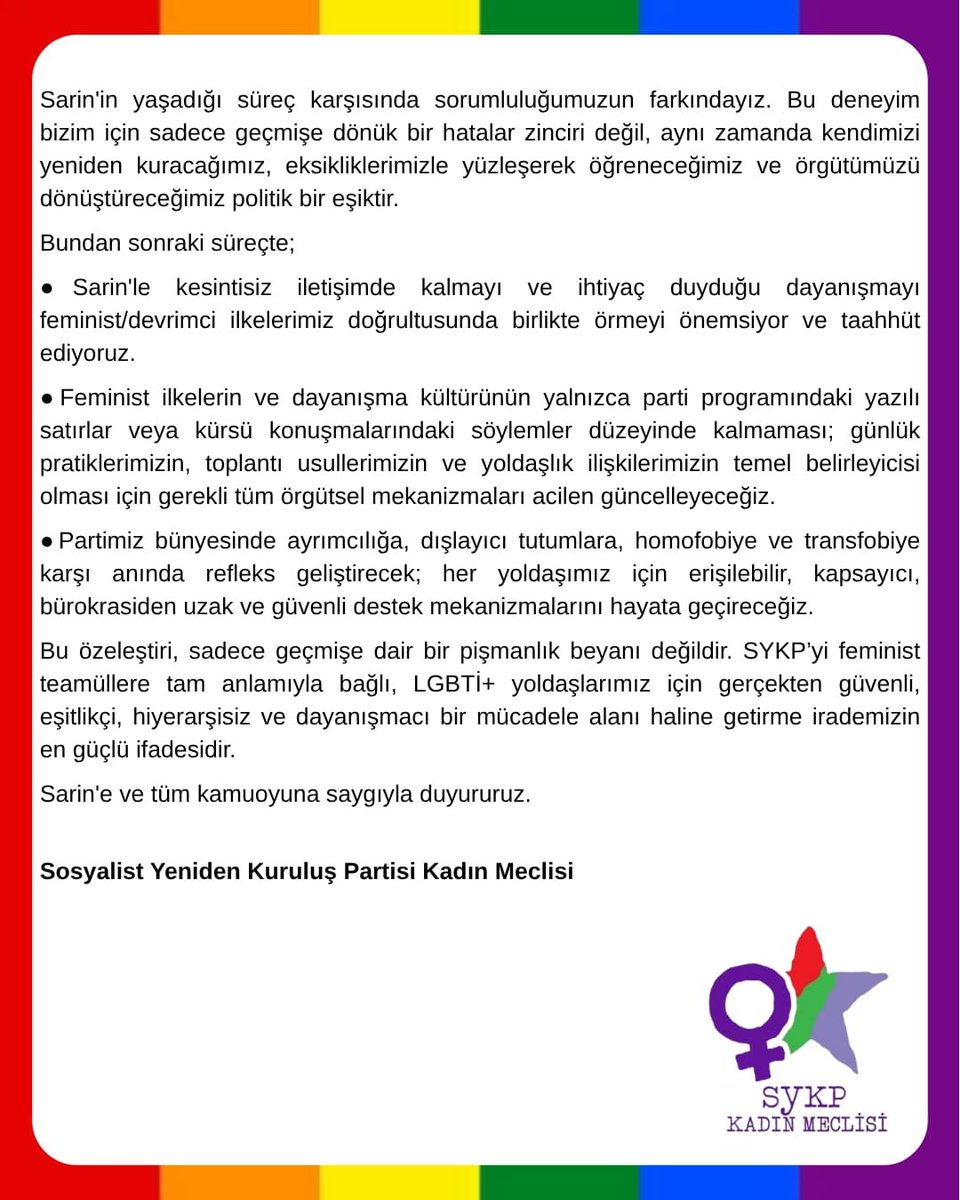SYKPgm1's tweet photo. Kamuoyuna ve tüm yoldaşlarımıza https://t.co/Bukbl9eIAU
