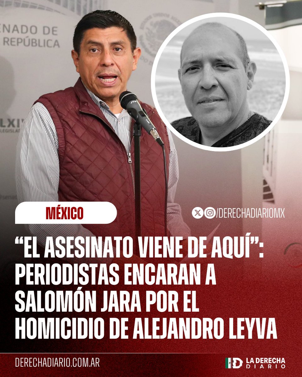 DerechaDiarioMX's tweet photo. 🚨🇲🇽 | "El asesinato vino de aquí": Periodistas encararon al miserable Salomón Jara y lo responsabilizaron por el homicidio de Alejandro Leyva, reportero crítico de su gobierno: 

"Usted puede dar muchas conferencias, entrevistas, muchos mensajes, pero muchos lo tenemos claro. El mensaje fue muy directo, se recibió".