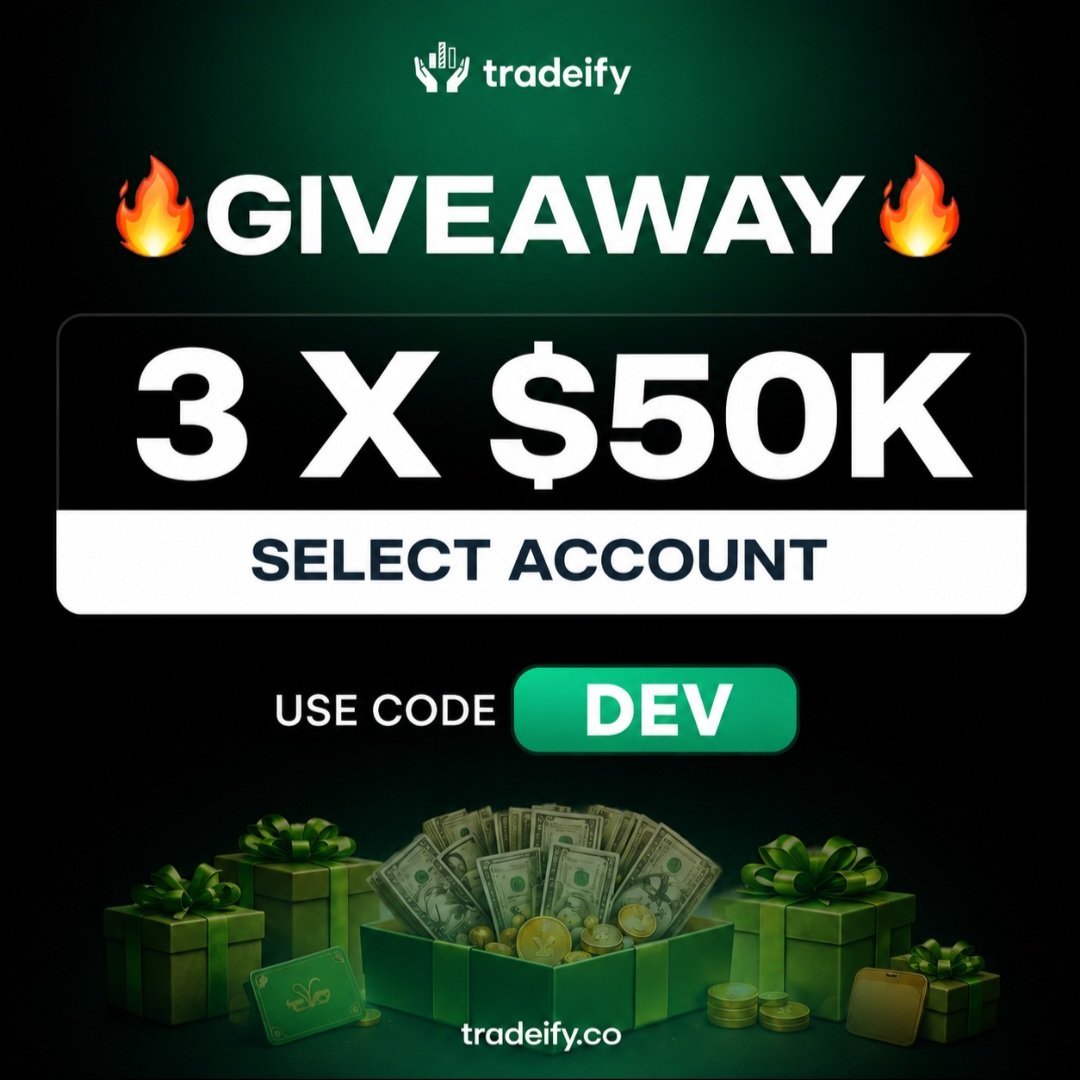 devender_fx's tweet photo. Giveaway time

Tradeify 3 x 50k Select Accounts

How to enter:
1. Follow @Tradeify
2. Signup https://t.co/QhkHUith8G
3. Like + Repost + Login screenshot

Use code DEV for 40% OFF

Winners announced in 5 days. https://t.co/QnEUFXLELi