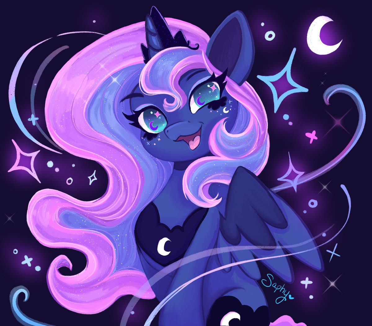 saphypone's tweet photo. So I was wondering what Luna might look like in G6… *wiggles arms around* ✨ https://t.co/ddfPGhwqJO