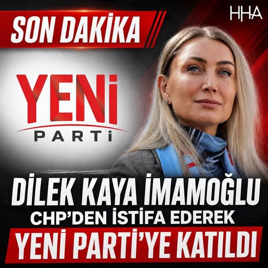 TOPRAK_2_'s tweet photo. 🚨 DİLEK KAYA İMAMOĞLU YENİ PARTİ’YE KATILDI
Dilek Kaya İmamoğlu’nun CHP’den istifa ederek Yeni Parti’ye katıldığı bildirildi.
Yeni Parti’nin kuruluş sürecinin ardından gelen bu katılım, siyaset gündeminde dikkat çeken gelişmelerden biri oldu.
Dilek Kaya İmamoğlu’nun yeni dönemde parti içinde nasıl bir görev üstleneceği ve siyasi çalışmalara hangi alanda katkı sunacağı merak konusu oldu.
❓ Sizce bu katılım Yeni Parti’ye güç kazandırır mı?
👍 Evet, güç kazandırır
👎 Hayır, etkisi sınırlı kalır
💬 Görüşlerinizi yorumlarda paylaşın.
#HHA #DilekKayaİmamoğlu #YeniParti #CHP #Siyaset #SonDakika #TürkiyeGündemi