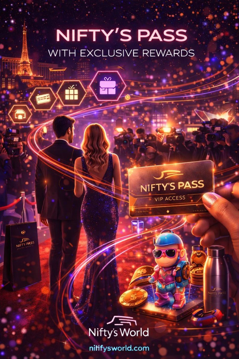 NiftysWorld's tweet photo. 🎟️ Access is evolving beyond entry points. 
It is becoming identity, continuity, and cultural alignment.

Nifty’s Pass connects participation to tangible value.

✨ Explore more: https://t.co/0zjBDhDCYw

#NiftysWorld #LasVegas #AI #AR #DigitalCollectibles https://t.co/O7NCz6znFL