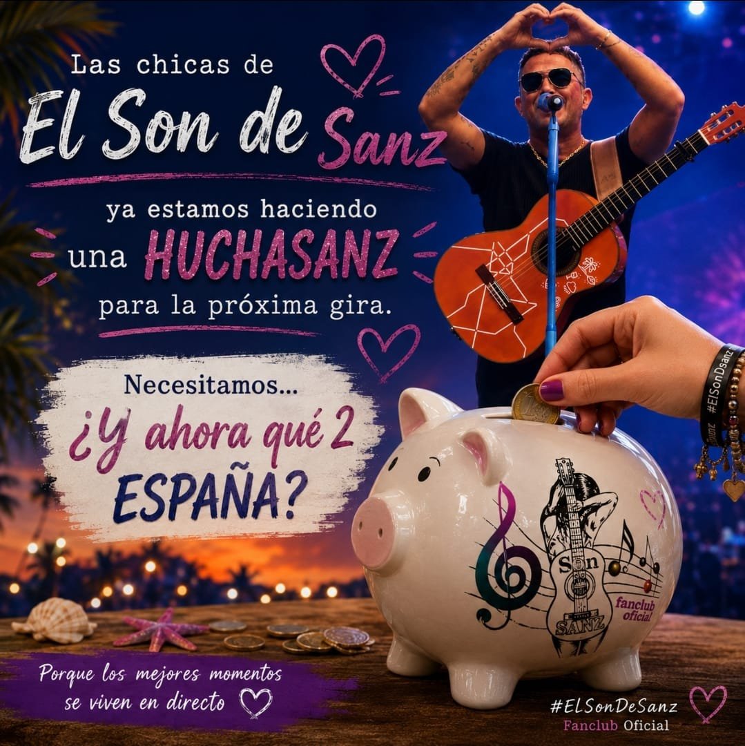 son_sanz's tweet photo. Las chicas de @son_sanz ya hemos empezado con nuestra HuchaSanz pensando en la próxima gira. ¡Porque los mejores momentos no se explican, se viven en directo! 🎤✨
¿Y Ahora Qué? @AlejandroSanz https://t.co/2OlAp4YdOF