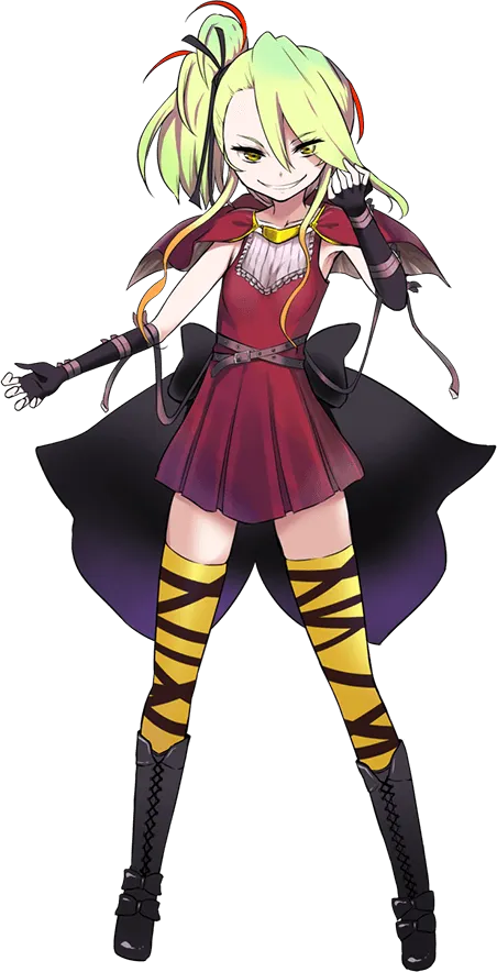 mcmannington's tweet photo. One of my favorite details about Deathpolca is her striped thigh highs resembling an oni's generic tiger loincloth. Freaking kino design wewalkthepathofevilcore chungus. https://t.co/hPWkBhIlWv