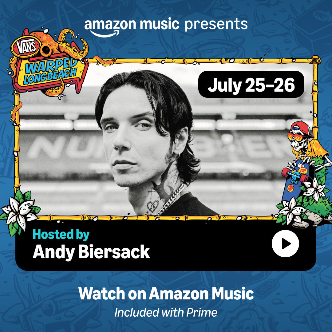 blackveilbrides's tweet photo. Be sure to catch @andyblack hosting the @VansWarpedTour live stream on @amazonmusic &amp; @PrimeVideo 🦇 https://t.co/0cpQvxv89m
