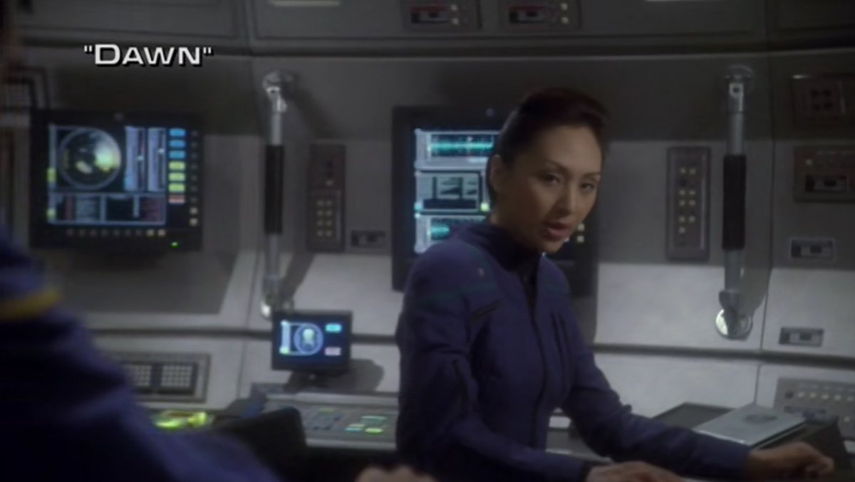 JoeSiegler's tweet photo. #StarTrekMarathon #StarTrek Star Trek Enterprise Ep 39 - "Dawn"
Season 2 Episode 13 (production code 139)
Airdate: 8 Jan 2003
Written by John Shiban
Directed by Roxann Dawson
My thoughts: https://t.co/6u6YWMPRvA https://t.co/B8n3JlehM5