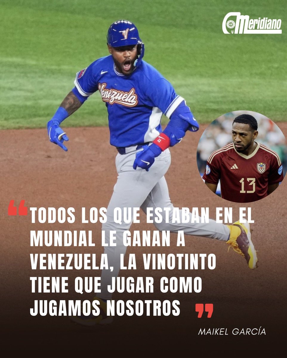 Meridianoonline's tweet photo. MAIKEL HABLÓ Y NO SE GUARDÓ NADA 🚨

El MVP del Clásico Mundial destacó la confianza con la que Venezuela enfrentó a Estados Unidos y criticó el pensamiento del “Brujo” Martínez antes del duelo frente a Argentina, señalando que ese tipo de mentalidad no representa la actitud de un equipo ganador.

Sus declaraciones ya generan polémica. 👀

Via: kick thevillain11