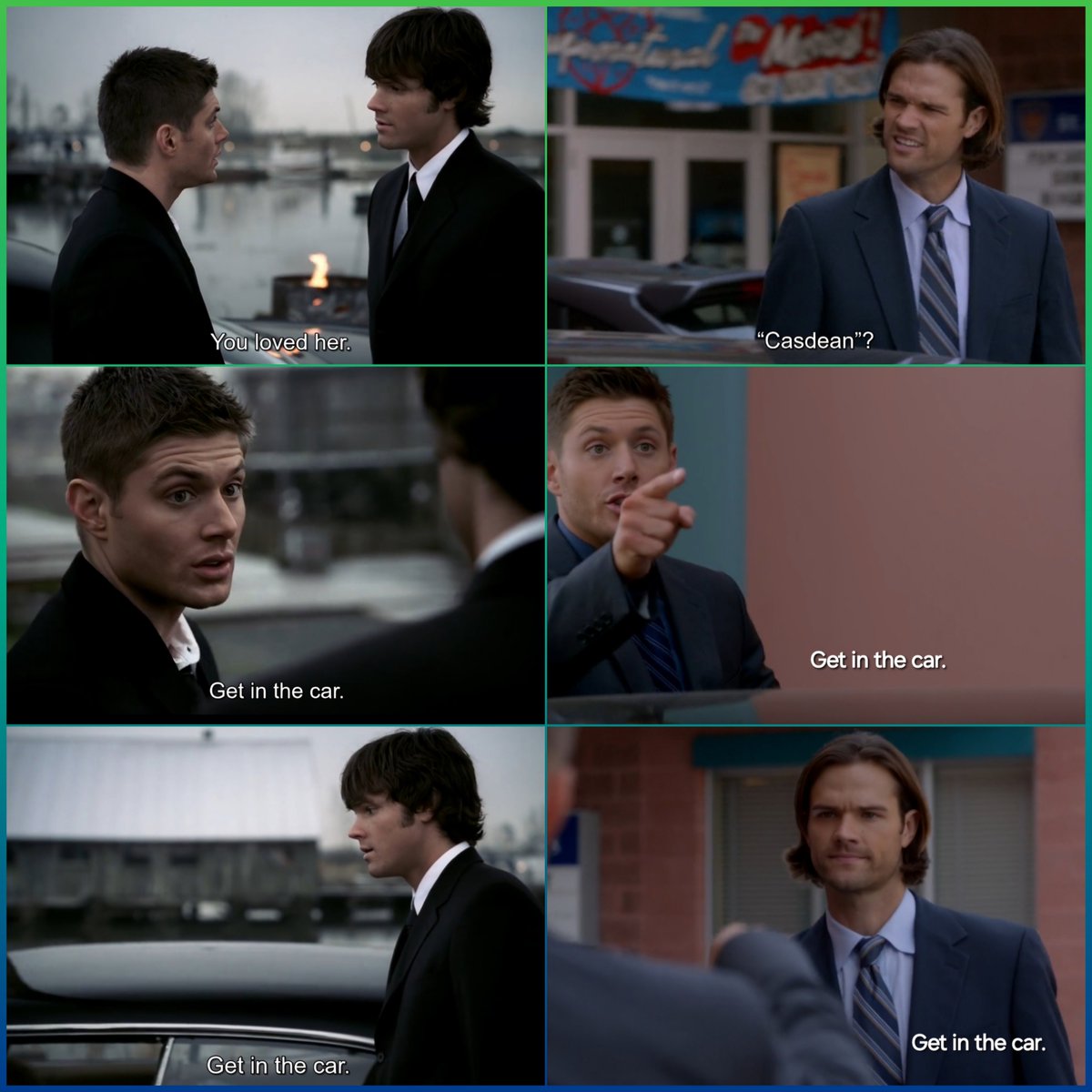 CasIsLoved's tweet photo. DEAN ABOUT               DEAN ABOUT
CAS-SIE                          CAS-TIEL https://t.co/jxYRbs18MI