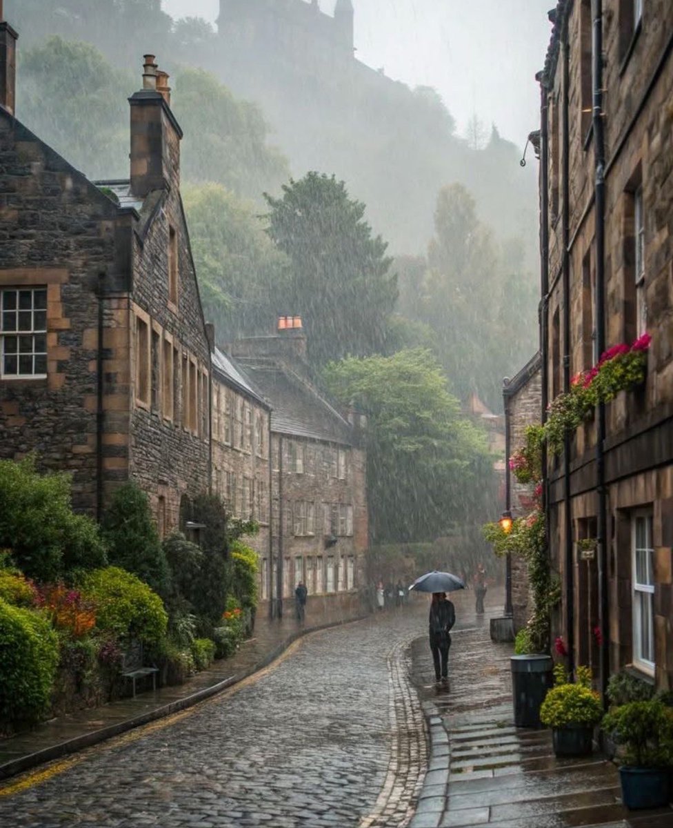 Natursee's tweet photo. A rainy day in Edinburgh, Scotland https://t.co/t9hFJxCIX5