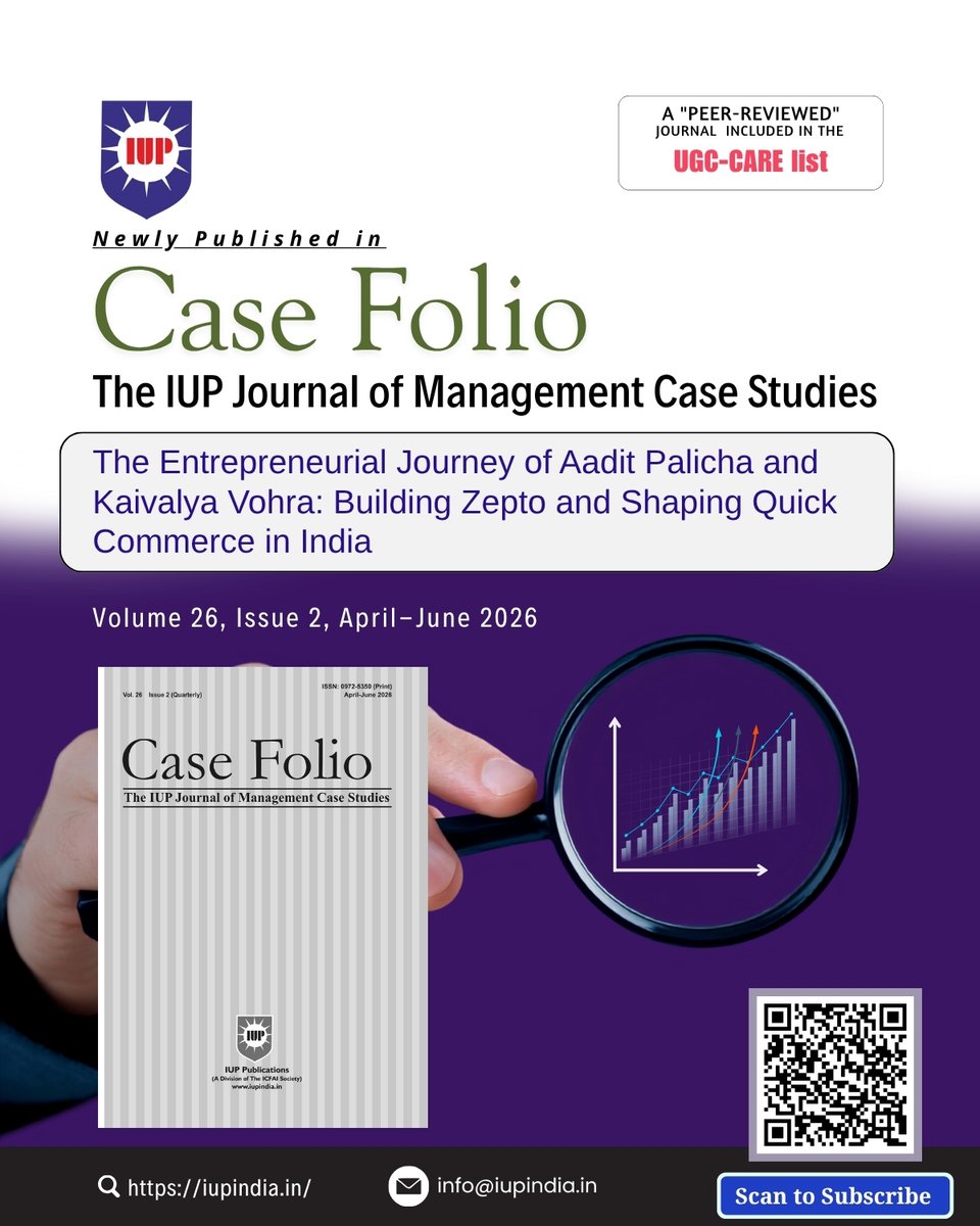 IUPPublications's tweet photo. New research paper in Case Folio𝐓𝐡𝐞 𝐈𝐔𝐏 𝐉𝐨𝐮𝐫𝐧𝐚𝐥 𝐨𝐟 𝐌𝐚𝐧𝐚𝐠𝐞𝐦𝐞𝐧𝐭 𝐂𝐚𝐬𝐞 𝐒𝐭𝐮𝐝𝐢𝐞𝐬.
𝐁𝐮𝐢𝐥𝐝𝐢𝐧𝐠 𝐙𝐞𝐩𝐭𝐨 𝐚𝐧𝐝 𝐒𝐡𝐚𝐩𝐢𝐧𝐠 𝐐𝐮𝐢𝐜𝐤 𝐂𝐨𝐦𝐦𝐞𝐫𝐜𝐞 𝐢𝐧 𝐈𝐧𝐝𝐢𝐚(Journey of Aadit Palicha&amp;Kaivalya Vohra).
Link: https://t.co/B7fjucDb8w https://t.co/SNYLfFHpF4